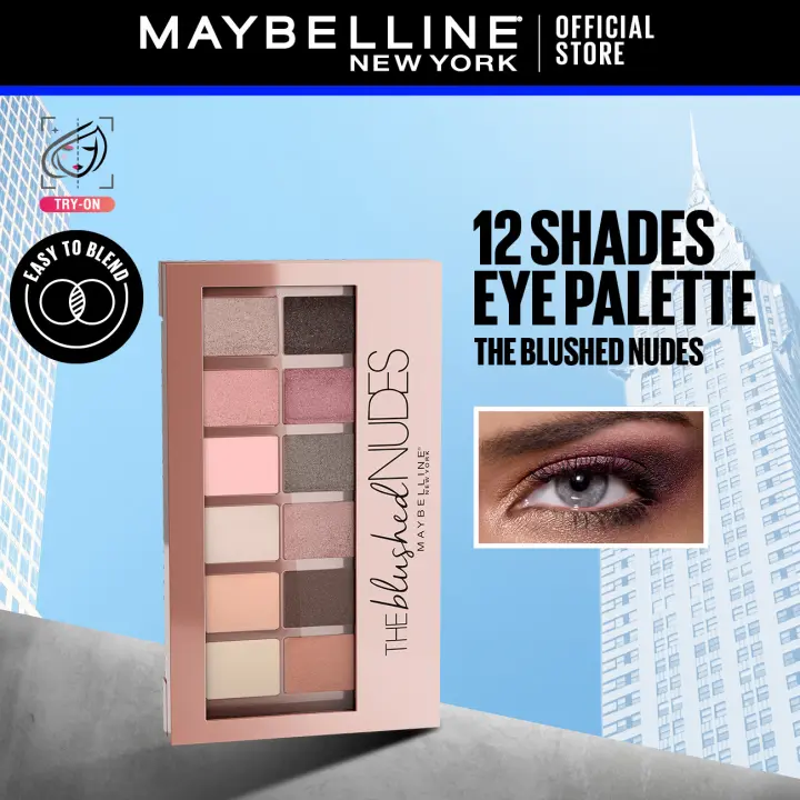 Maybelline The Blushed Nudes Eyeshadow Palette - 12 Shades in 1 Palette