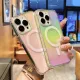 CrashStar MagSafe Colorful Transparent Shockproof Hard Phone Case For iPhone 15 14 Pro Max Plus 13 12 11 Pro Max Wireless Charging Fashion Luxury Clear Phone Casing Laser Aurora Phone Cover Shell Hot Sale. 