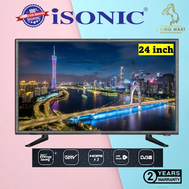 Isonic 24 Led Tv With Dvb T2 Ict 2409 Built In Mytv Tv Murah 2 Year Warranty Malaysia Brand Lazada