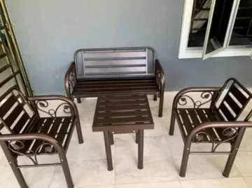142x86x66cm Long Chair Double Seater Kerusi Panjang Garden Portable Two Sets 2 Dining Lounge Supplier Balcony