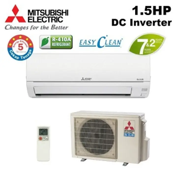 Lowest Price In Malaysia Mitsubishi Electric Msy Gj13va R410a Premium 1 5hp Inverter Air Conditioner Lazada