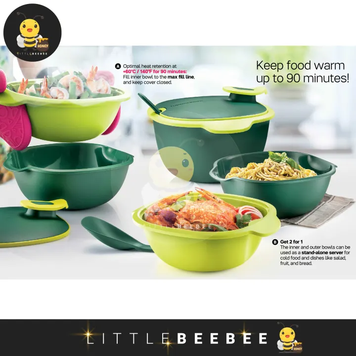 READY STOCK !!! Tupperware Warmie Tup Serving Set with Gift Box