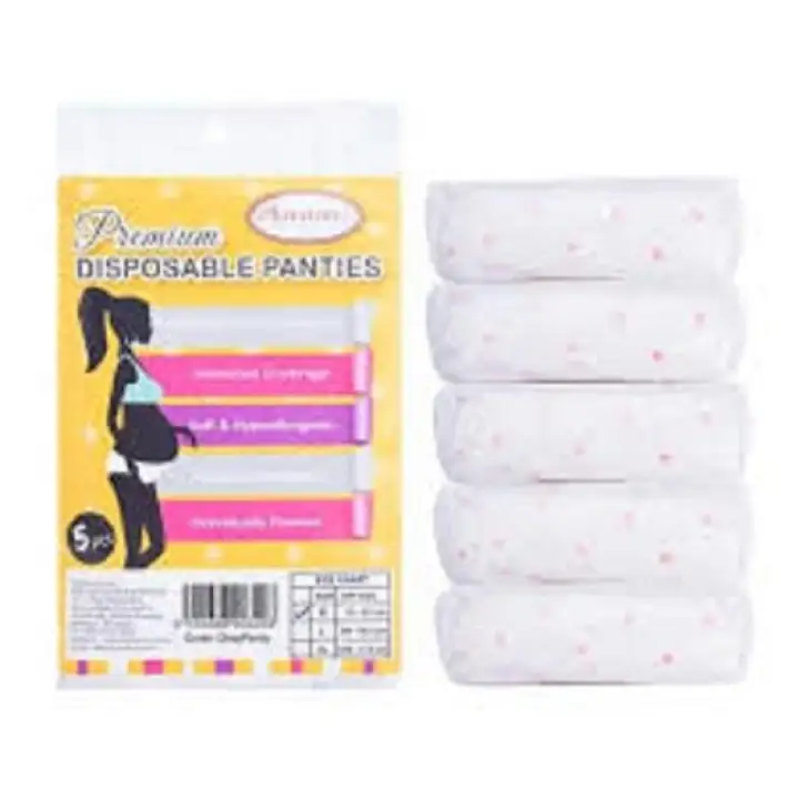 Autumnz 5pcs Disposable Panties Maternity Panties Pregnancy Panties Maternity Panties Confinement Disposable Panties Seluar Dalam Pakai Buang Seluar Dalam Bersalin Panties Pakai Buang Panties Bersalin Pakai Buang Underware Pakai Buang Underware