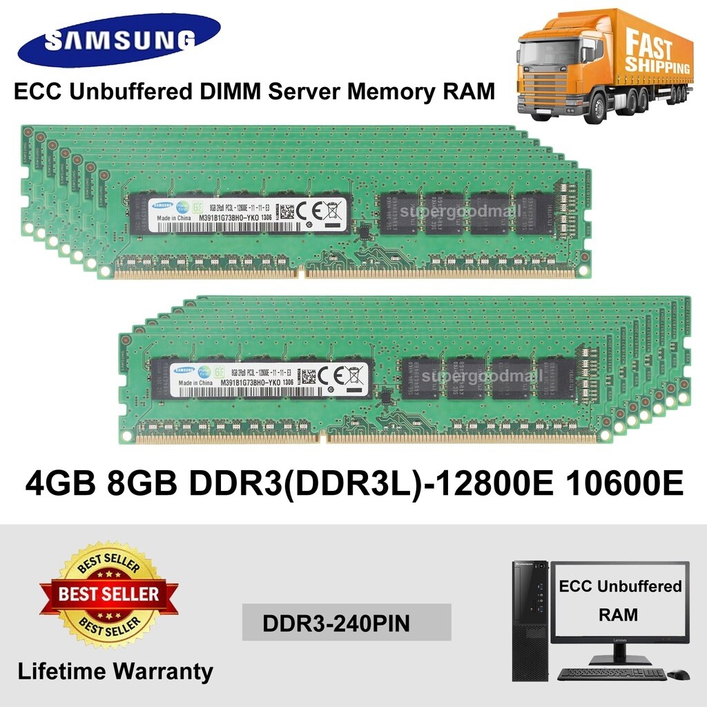 8 gb pc3-12800e ddr3 unbuffered ecc dimm