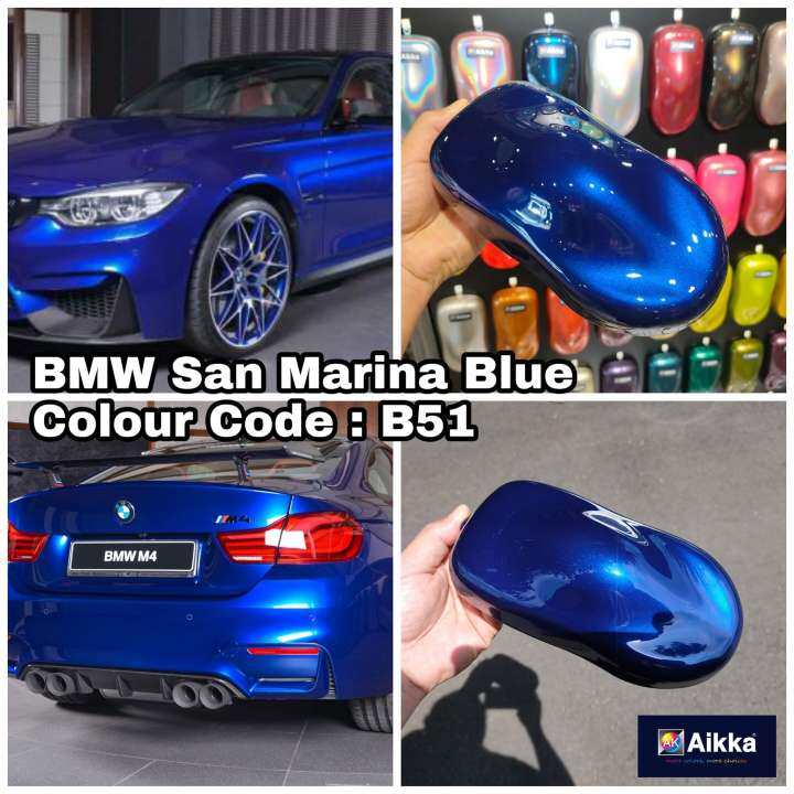Aikka Bmw B51 San Marina Blue 2k Car Paint Lazada - Metallic Blue Car Paint Colors