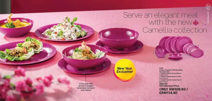 Tupperware Camellia Collection Dining Serveware Set (12pcs)