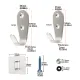 Thickened stainless steel solid u-shaped hook door behind single hook clothes coat hook toilet hanging clothes hook bathroom kitchen wall hook non-punching hook fixed overlong load bearing capacity. 