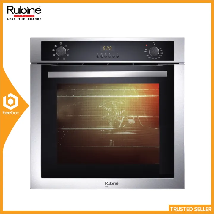 Penang Only Rubine Rbo Ia8x 70ss Built In Oven 8f 70l Stainless Steel Amp Glass Lazada