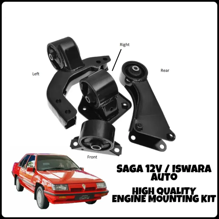 High Quality Oem Engine Mounting Kit Set Proton Saga 12v Iswara Auto 1set 4pcs 1year Warranty Lazada
