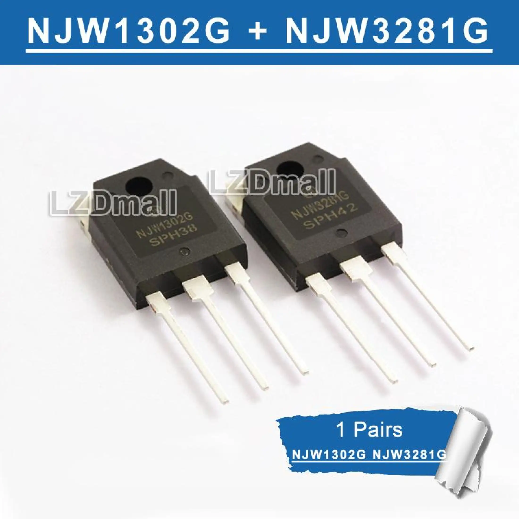 Njw1302g Njw3281g To 3p Transistor Daya Silikon Njw1302 Njw3281 1302g 3281g To3p 15a 250v 150w Npn Pnp 1 Pasang Lazada Indonesia