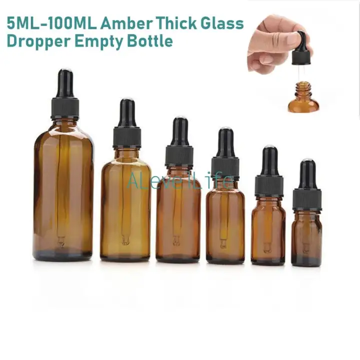 5ml 10ml 15ml 20ml 30ml 50ml 100ml Empty Glass Dropper Essential Oil Refillable Liquid Pipette Bottle Squeeze Dropper Bottles Outtop Magideal Lazada Singapore