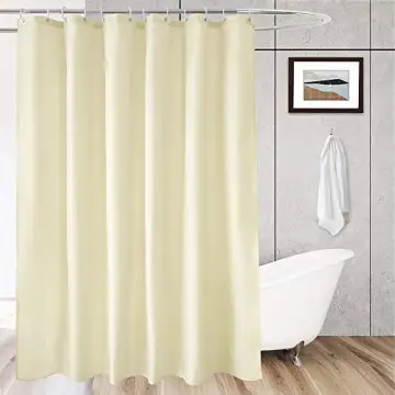 Plain Beige Curtains, Antifungal Shower Curtain