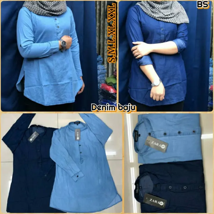 Blouse Plain Long Sleeve Lazada
