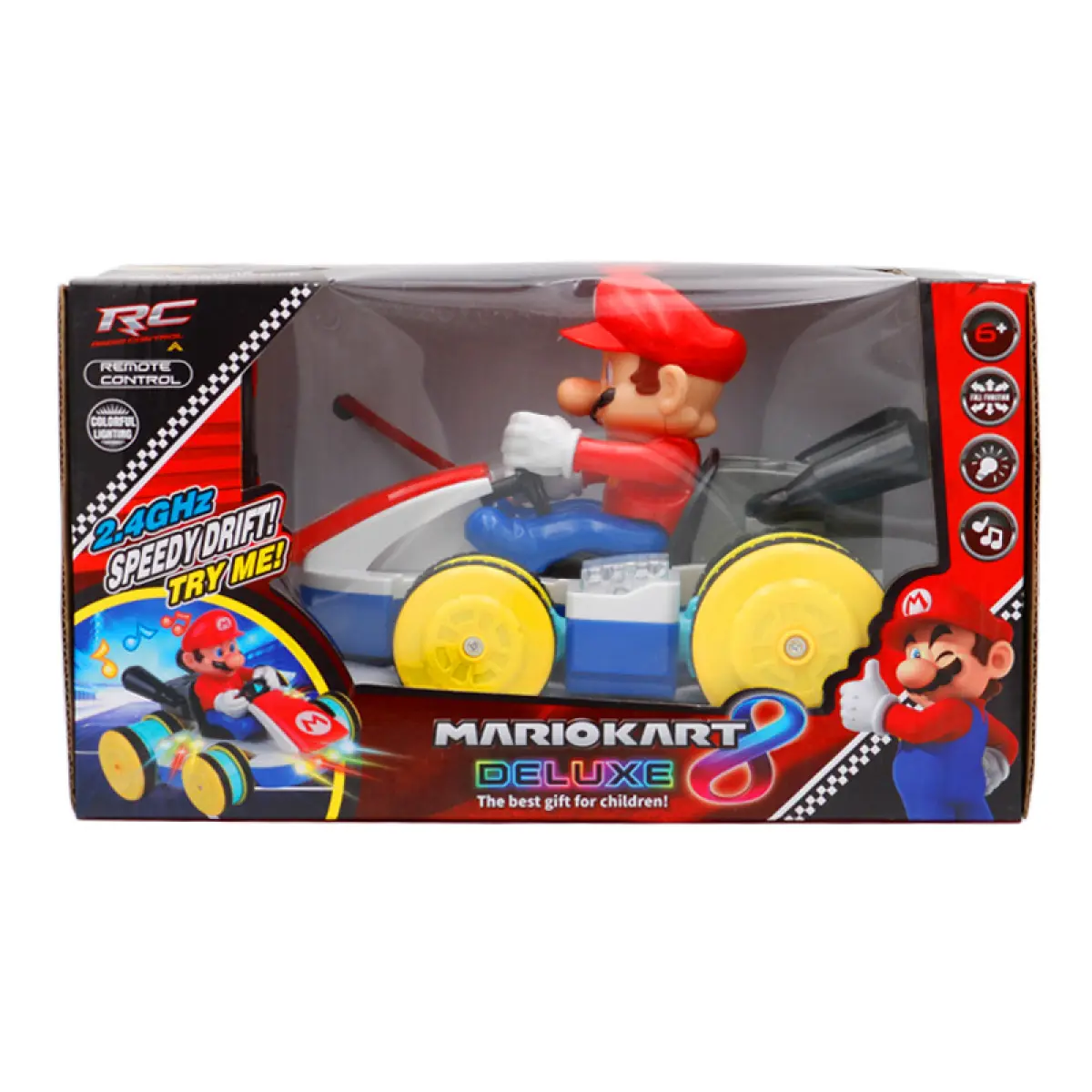 Nintendo Super Mario Kart 8 Mario Anti-Gravity Mini RC Racer 2.4Ghz with Lights