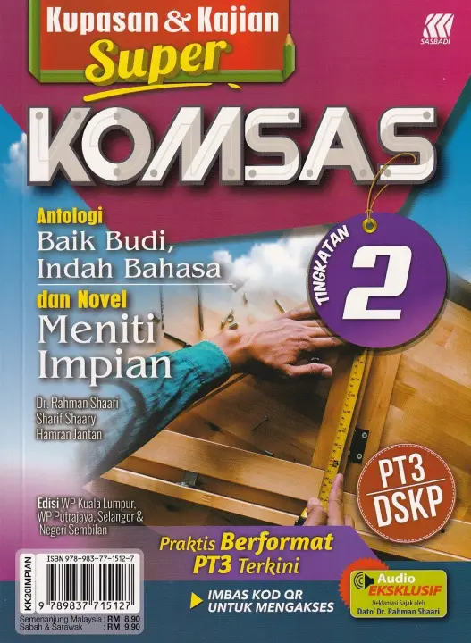 Kupasan Kajian Super Komsas Antologi Baik Budi Indah Bahasa Dan Novel Meniti Impian Tingkatan 2 Lazada