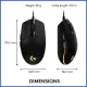 Logitech G102 LightSync Gaming Mouse Black USB Wired with Customizable RGB Lighting/6 Programmable Buttons (910-005802). 