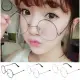 Women Men Casual Retro Round Transparent Glasses Frame Clear - Spek Mata Korea Bulat. 