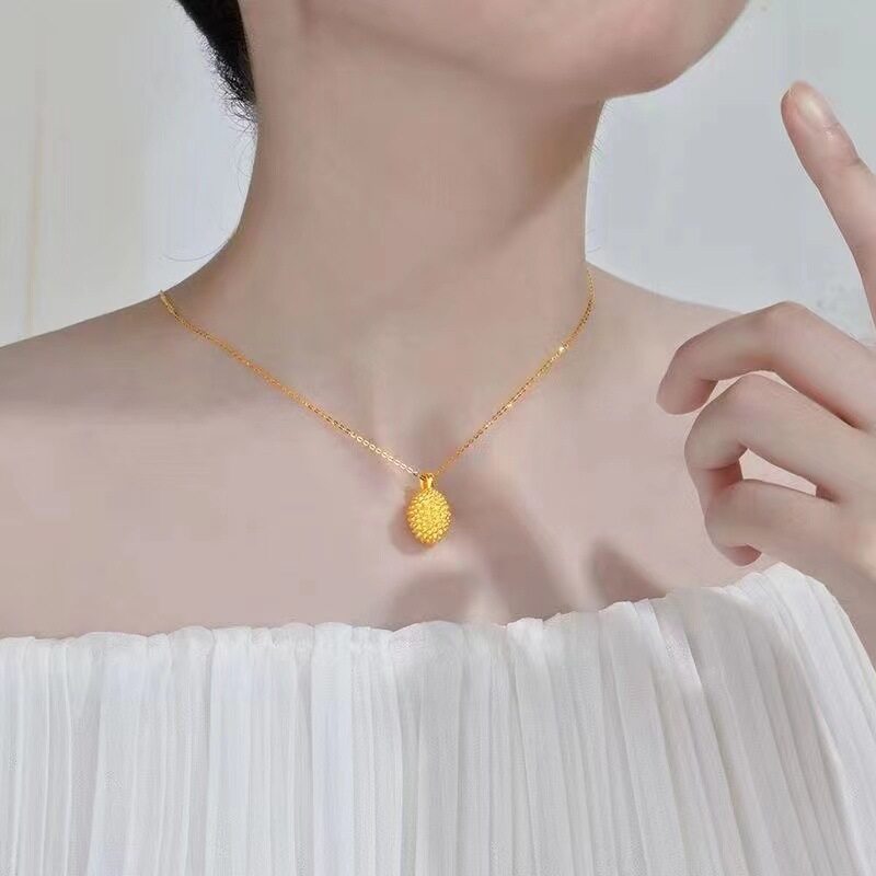 Emas 916 original malaysia rantai leher perempuan gold necklace women's duran pendant wedding jewelry Valentine's Day gift for girlfriend necklace