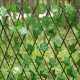 Smart Sensor Simulation Fence Fence Telescopic Fence Fake Flowers Green Leaves Outdoor Garden Fence Wall Guardrail Decorative Leaves Blocking Plants Small Fence-Little Creeper. 
