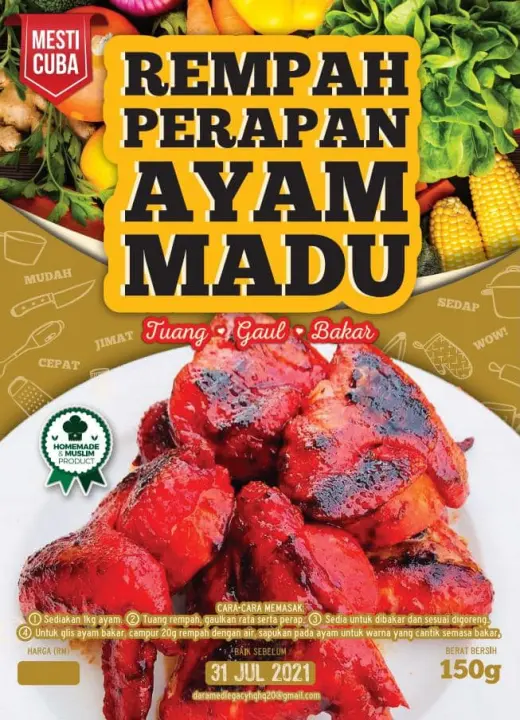 Rempah Perapan Ayam Madu Halal Spice Instant Lazada