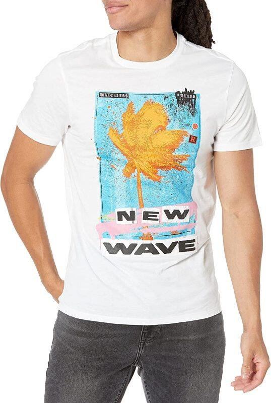 Guess men's short sleeve eco palm graphic tee