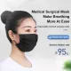 Cofoe 50pcs 4 Ply Disposable Medical Surgical Mask Anti-virus Anti-saliva Masks Protective Cover with Elastic Earloop Dustproof  4 Layer Facemask for Adult. 