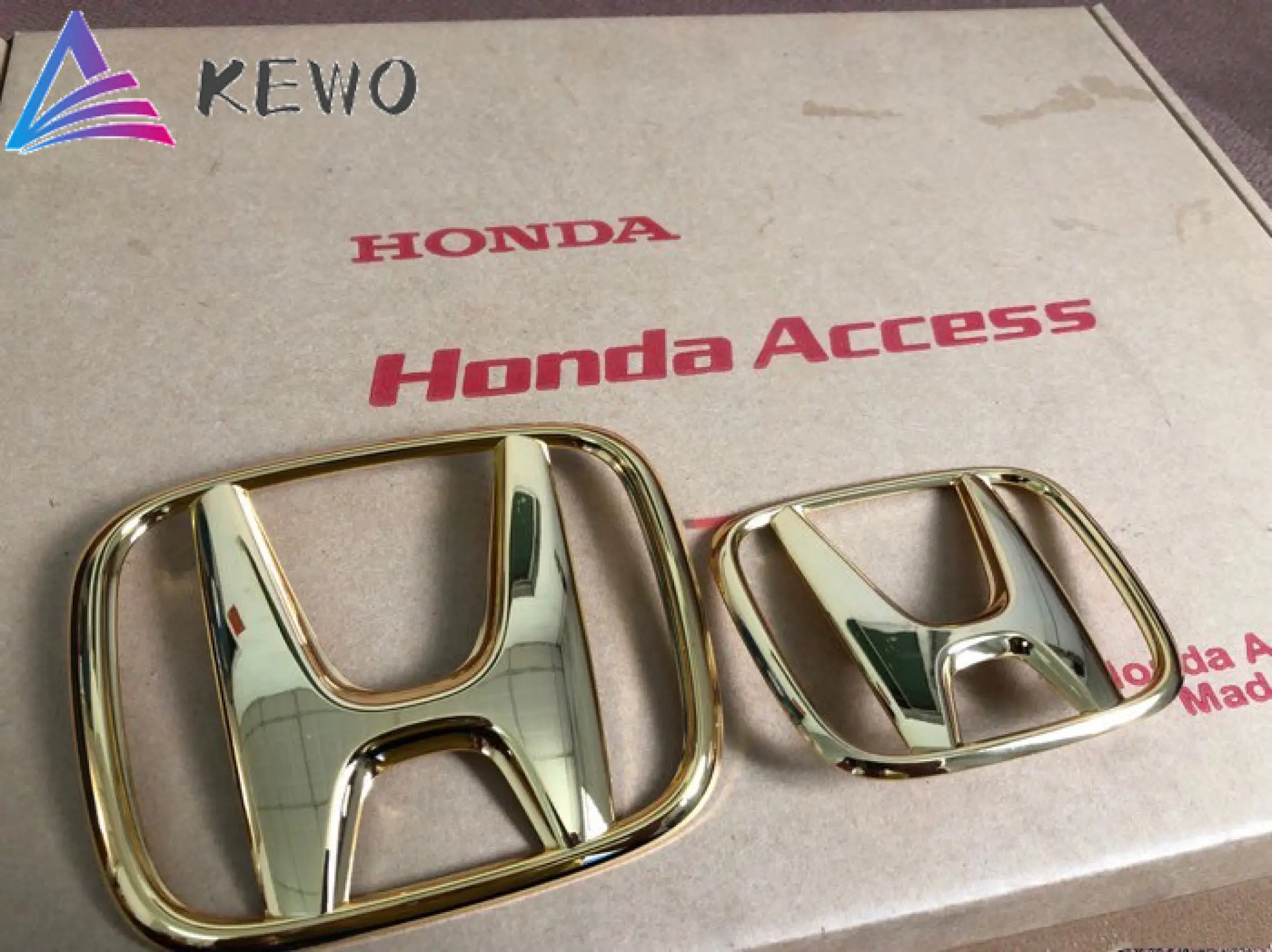 （Gold）2pcs Honda HRV 2019 / MOBILIO H Logo(Badge/Emblem) SLJ+Z01