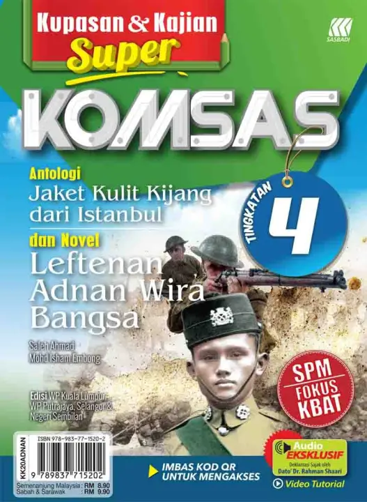 Kupasan Kajian Super Komsas Antologi Jaket Kulit Kijang Dari Istanbul Dan Novel Leftenan Adnan Wira Bangsa Tingkatan 4 Kssm Lazada