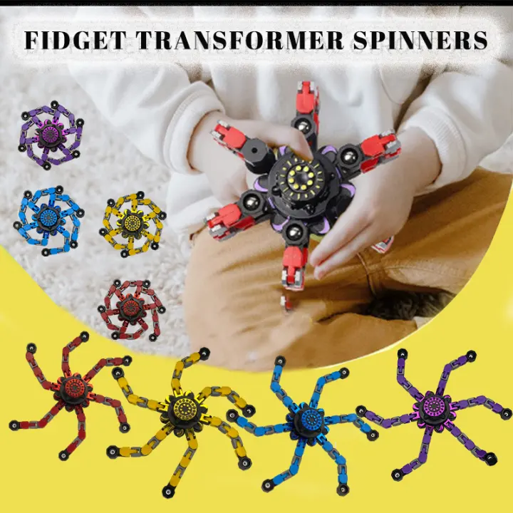 [Ready Stock] Colourful Transformer Fidget Spinner
