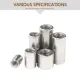 304 Stainless Steel Round Coupling Nuts M2 M 2.5 M3 M4 M5 M6 M8 M10 Extend Long Lead Screw Connection Nut Connector Joint Sleeve Nuts Metric Thread Length 4mm-50mm. 