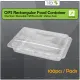 100pcs One Stop Disposable Clear OPS Plastic Rectangular Bakery Food Container without Lock / Bekas Makanan Kuih OPS Plastik. 