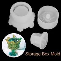 Props Resin Epoxy Crystal Glue Storage Box Molds Crown Molds Silicone Mould 