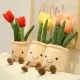 【Shanglife】Tulip Succulent Plants Plush Stuffed Decoration Toy Soft Decor Doll Potted Flowers Pillow for Girls Gift. 
