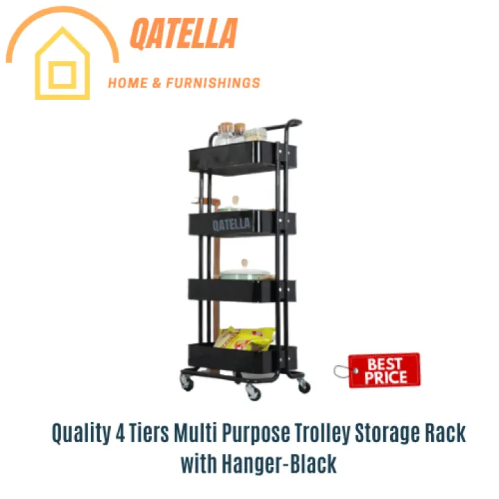 Qatella 3 Tier 4 Ikea Trolley, Lightweight Shelving Material