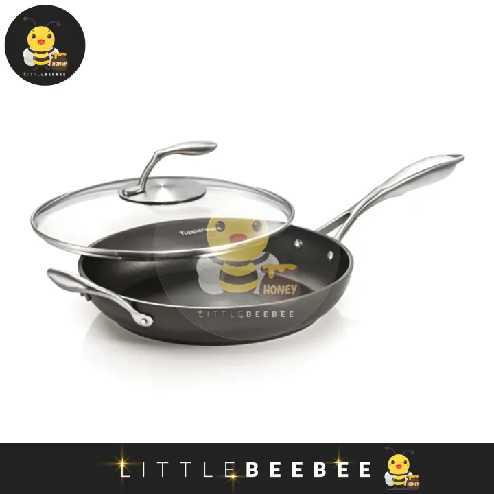 Tupperware Black Series Casserole Pot (4.1L) / Fry Pan / Fry Pan with Glass Lid