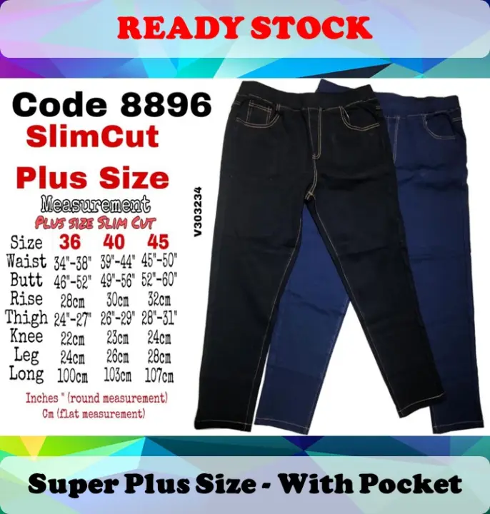 P Y O Size Besar Seluar Panjang Slim Cut Denim Jeans Tebal Thick Denim Jeans Ready Stock C8896 Lazada