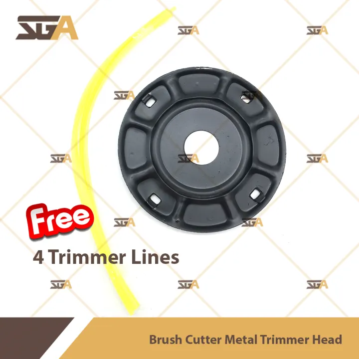 Brush Cutter Metal Trimmer Head With 4 Trimmer Lines Piring Mesin Rumput Lazada