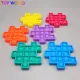 New Magic 6pcs pop it fidget toy full set box all fidgets with simple dimple Puzzle Rainbow Fidget Cube Vinyl Desk Cube Bubble Squishy Antistress Toys for tiktok. 