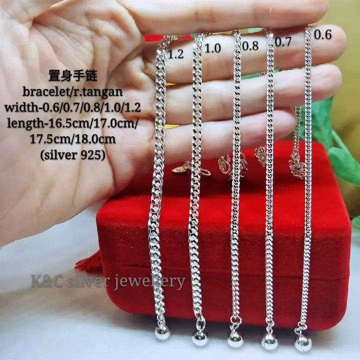 925 Silver Bracelet Rantai Tangan 925 纯银置身手链 Lazada
