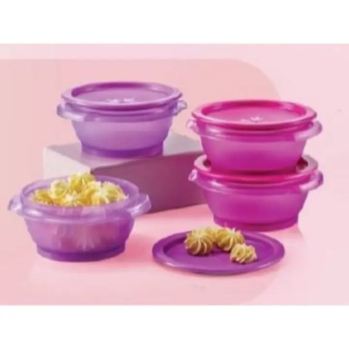 READY STOCK ( 1SET -  4PCS - NO COOKIES ) Tupperware One Touch Bowl 400ml (4) (PWP OF CNY COOKIES SET)