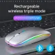 Bluetooth 5.0 With USB Wireless Mouse Gaming  Rechargeable Wired Mouse Wireless Silent Mouse Wireless. 