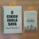 A5 A6 Teacher's Day Notebook / Hadiah Hari Guru / Notebook Blank/Line/Dot/Grid/ Journal 100 pages. 