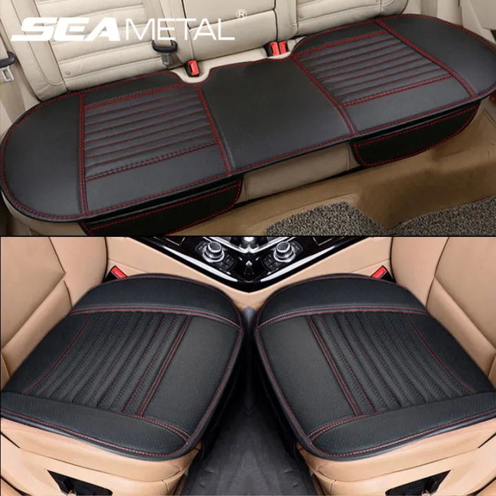 Car Seat Covers Leather Cushion Protector Sets Universal Interior Chair Mats Pad Lazada Ph - Red Car Seat Cover Sets