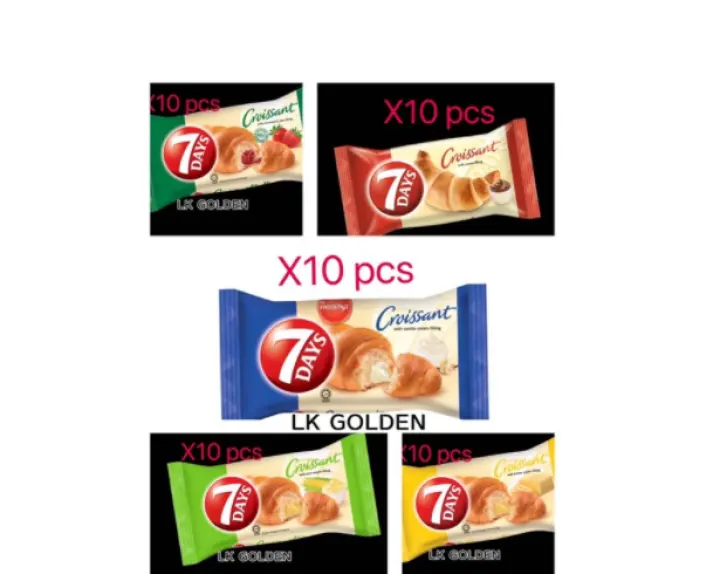 Value Pack 10pcs Munchy S 7 Days Croissant Roti Corn Vanilla Butter Choco Strawberry Lazada