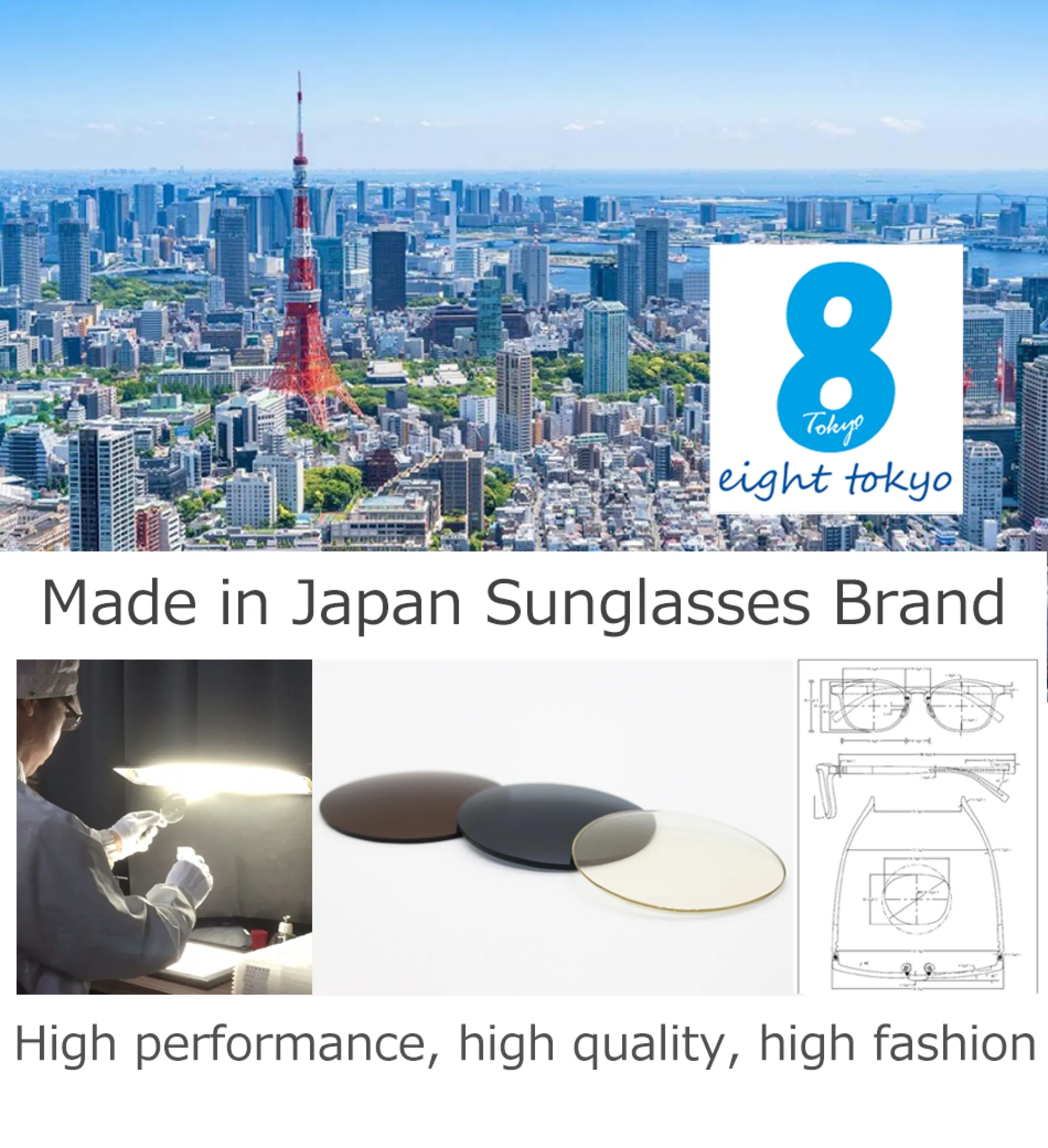 Eight Tokyo Japan Made Biue Light Cut Blocking Clear Lens Sunglasse Block Blue Ray Uv Protections Fashionable Eyewear Anti Blue Ray 100 Authentic Japan Brand Japan Direct Delivery Sunglass For Women