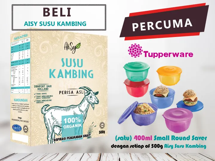 Susu Kambing Aisy - percuma original Tupperware