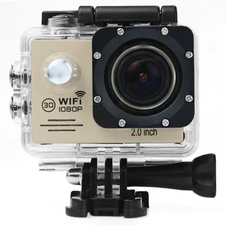 Sj7000 Action Camera 2 Inch Lcd Wifi Waterproof Sports Cam Gold Lazada