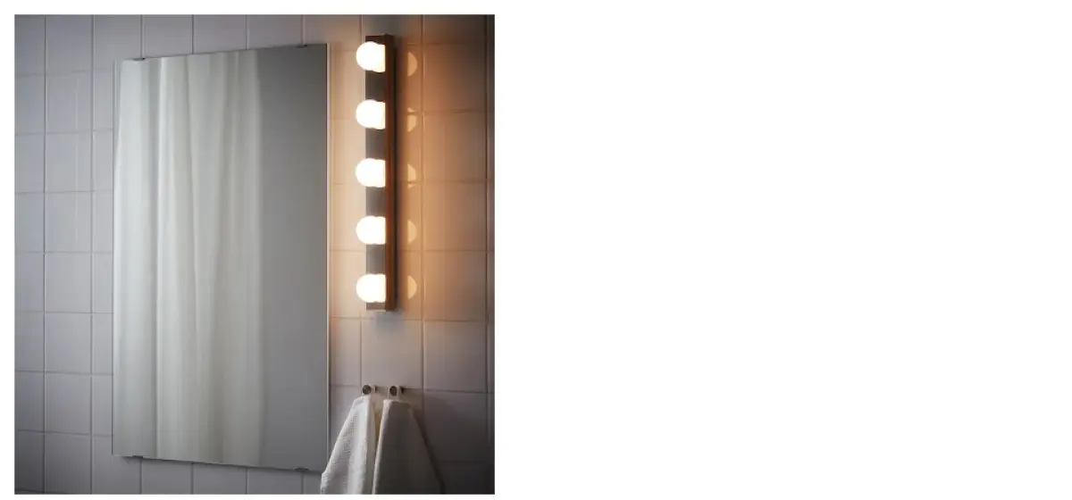 Ikea Ledsjo Led 5 Bulb Mirror Light, Vanity Bulb Mirror Ikea