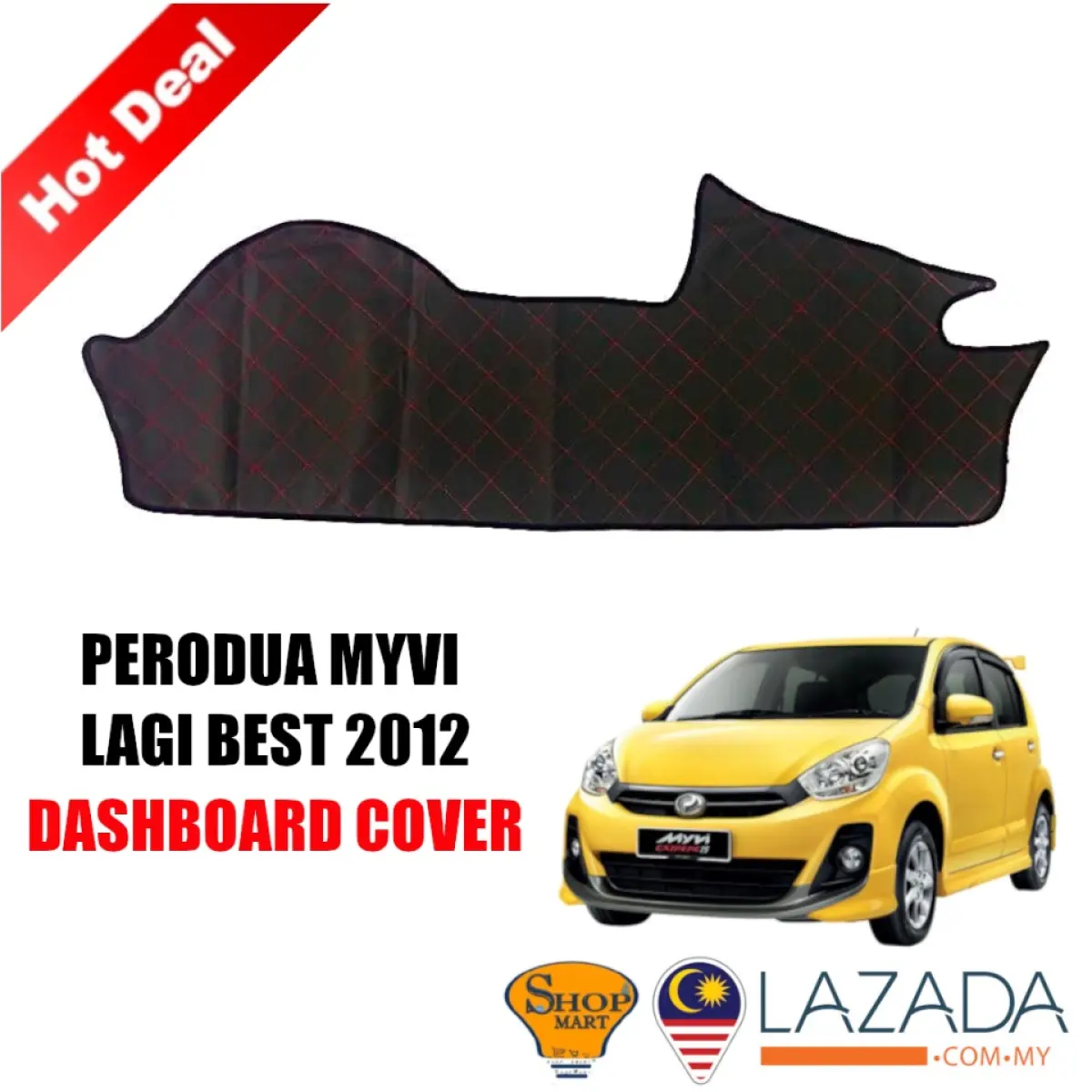 Perodua Myvi Lagi Best Dashboard Cover Dashmat Non Slip Mat Dashboard Trim Sun Protector Red Line Dad Dashboard Cover Car Interior Accessories Myvi 2012 Lagi Best Lazada