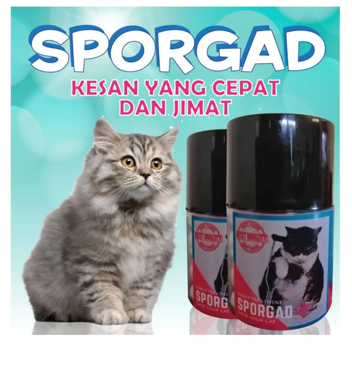 UBAT KUCING / UBAT ANJING SPORGAD MEYEMBUHKAAN PENYAKIT SPORO,  KURAP,FUNGUS, LUKA, GATAL